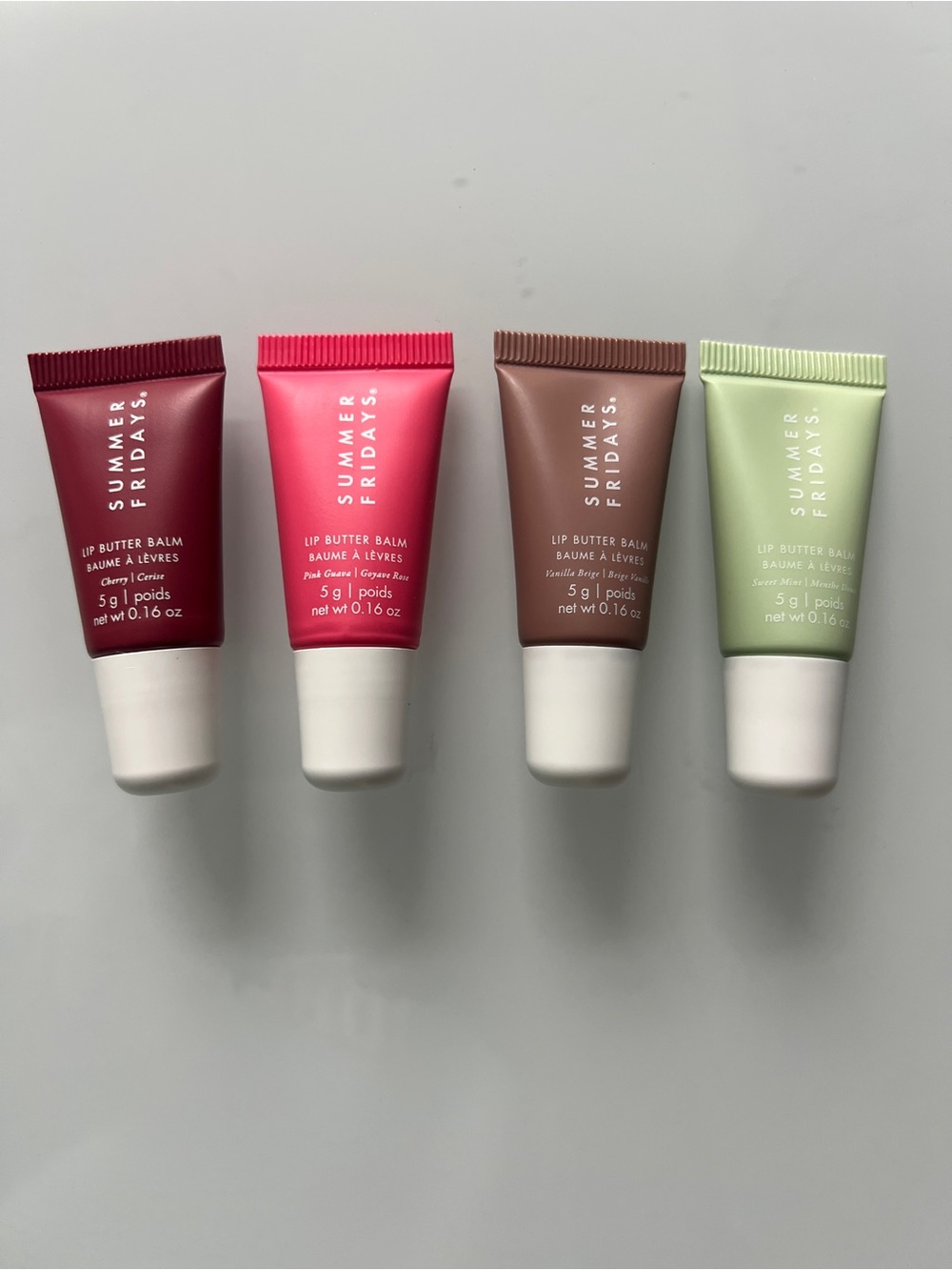 Summer Fridays Lip Butter Balm Set — Berry, Pink, Mocha, Mint